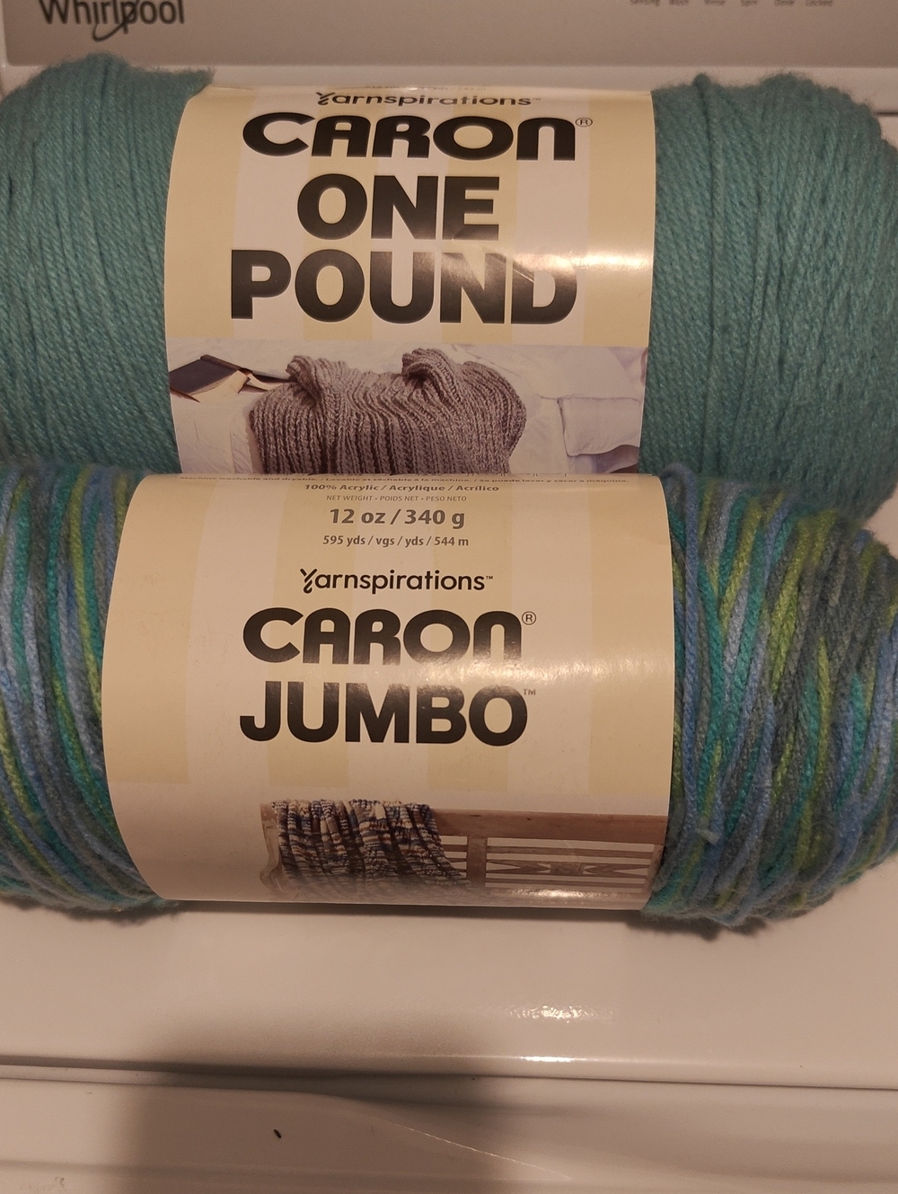 Carbon Yarn Jumbo And One Pound.  Teal Colors